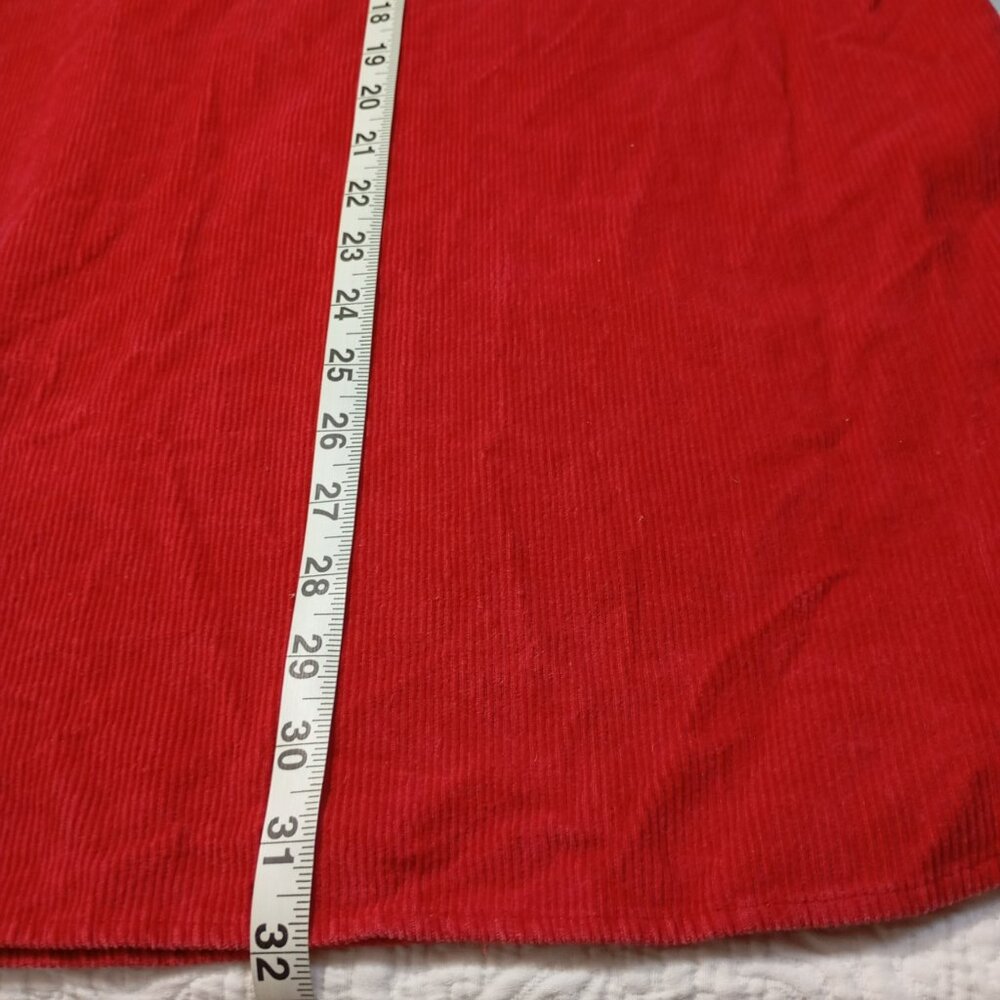Vintage Structure Red Corduroy Half-Zip Shirt Jacket Size M Long Sleeve Casual - Picture 10 of 10